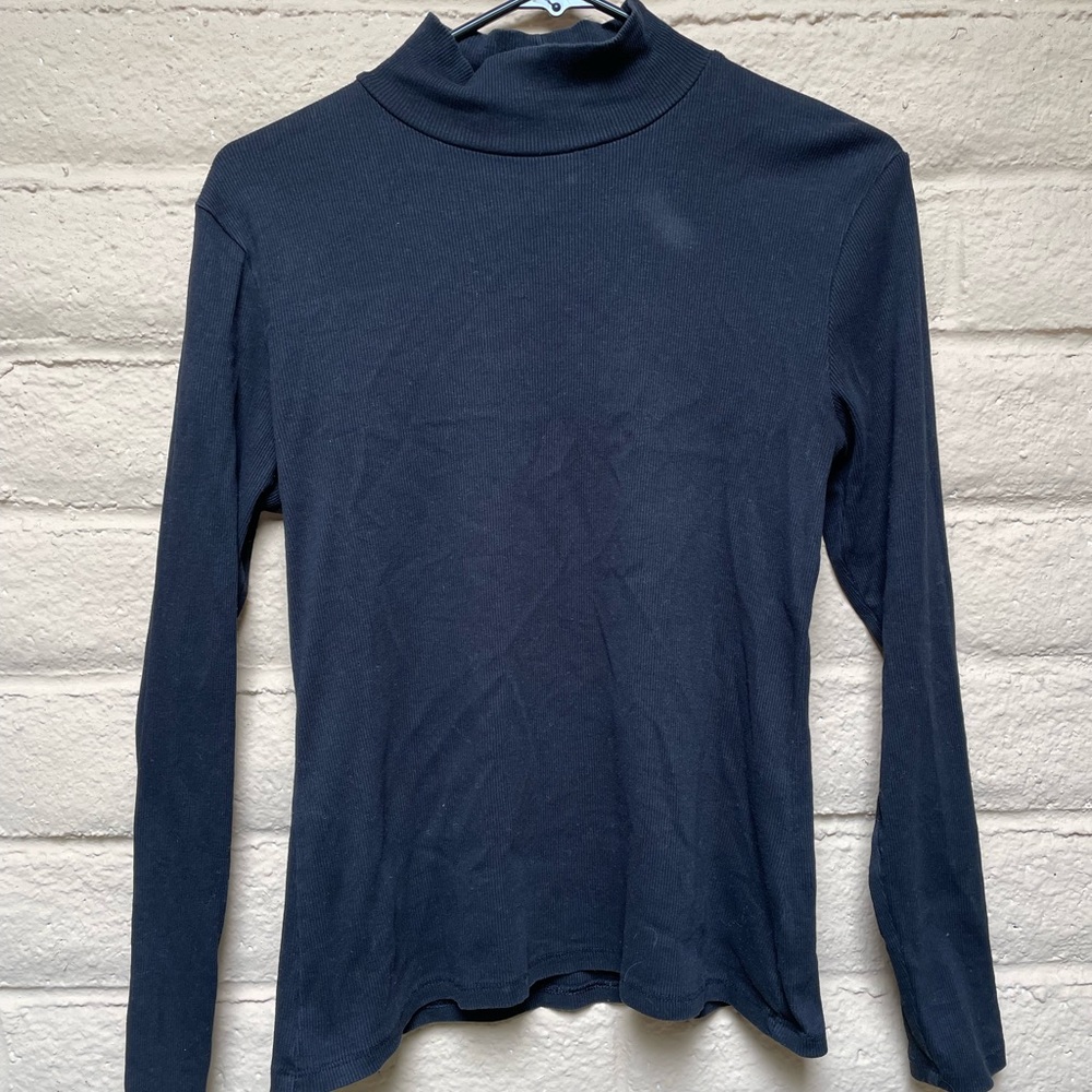 Asics Black Long Sleeve Turtle Neck